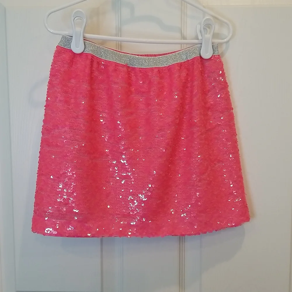 GapKids Factory Hot Pink Sequined Skirt, Girls Size S (6/7)
